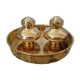 Set 3 pieces salt shaker pepper salting gilded copper