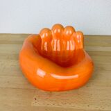 Empty hand pocket ceramic orange XXL