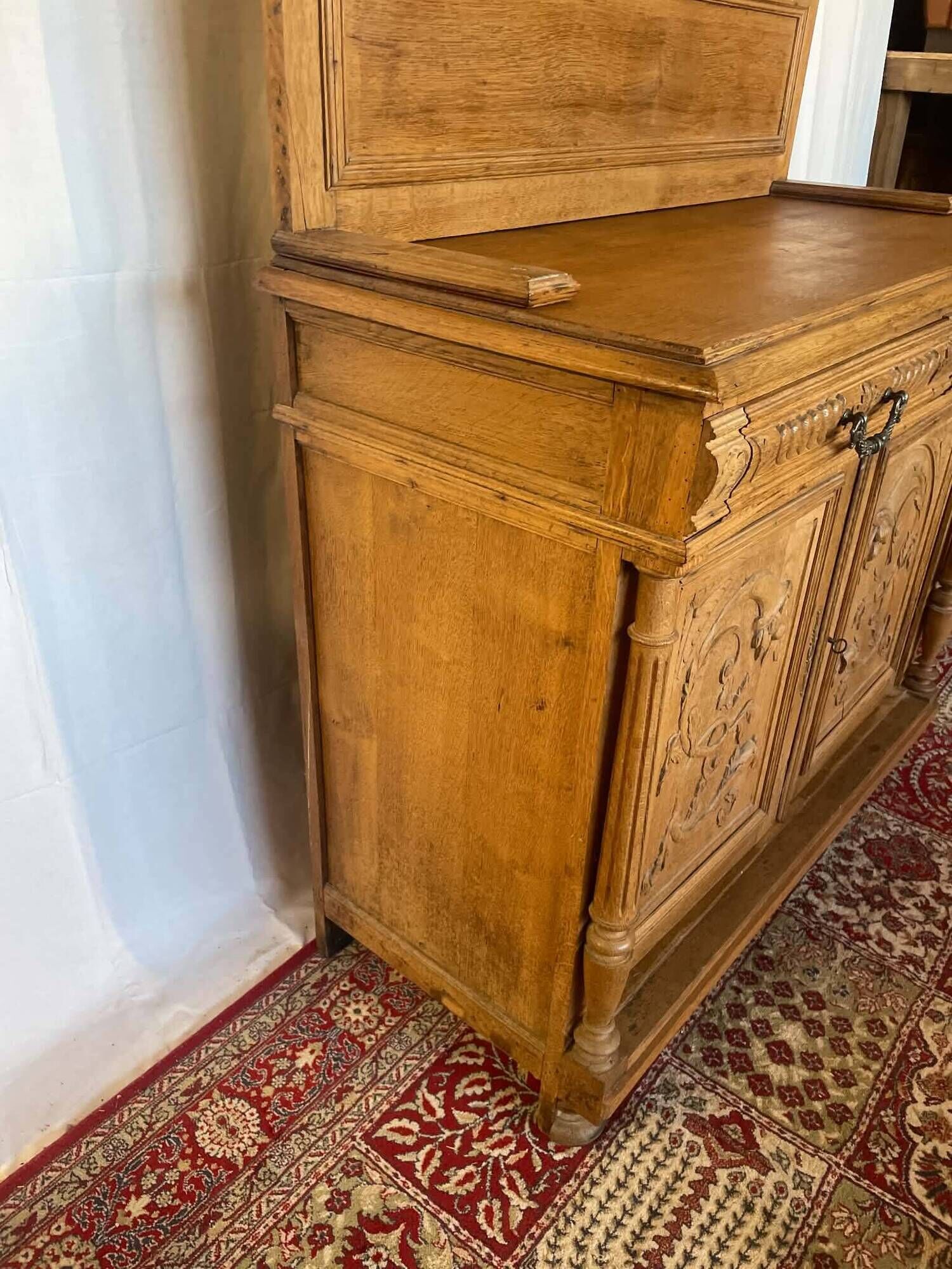 Antique Henri II / Neo-Renaissance buffet in carved solid oak