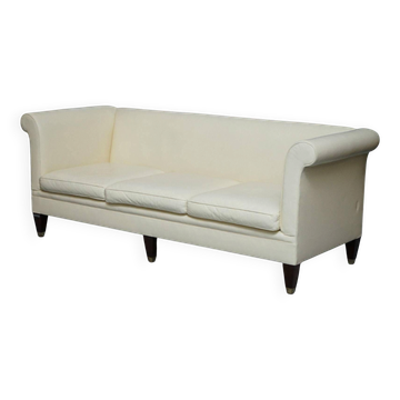 Ralph Lauren Brompton three-four seater sofa in restored leather.