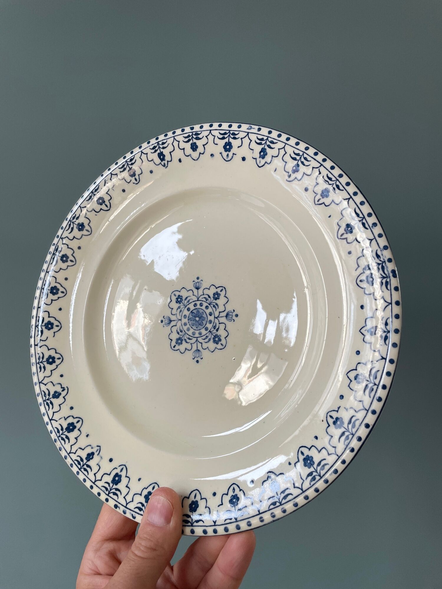 Lot of 2 stews Terre de Fer Clairefontaine XIXth, model "Indian"