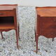 Pair of bedsides in Louis XV style marquetry.