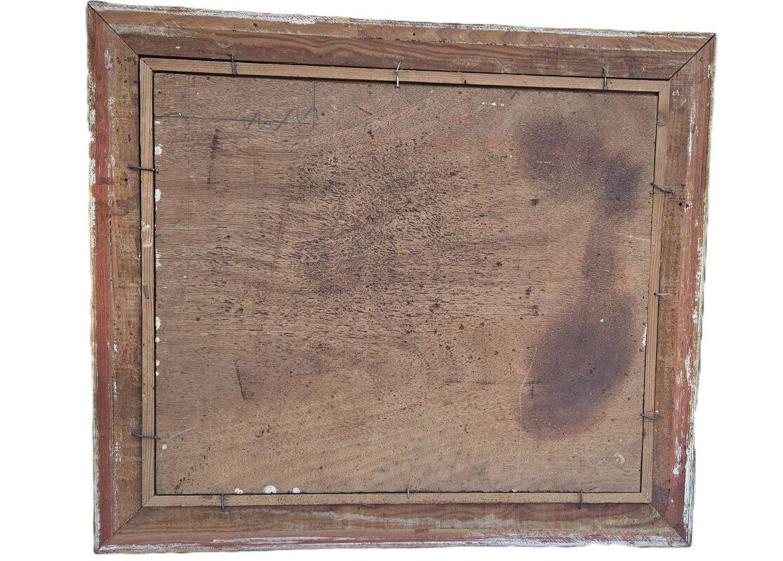 Armand Brugnaud - Oil on Panel Rousset Seen from the Lavender Fields