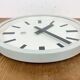 Grey Industrial Wall Clock from TN, 1960s