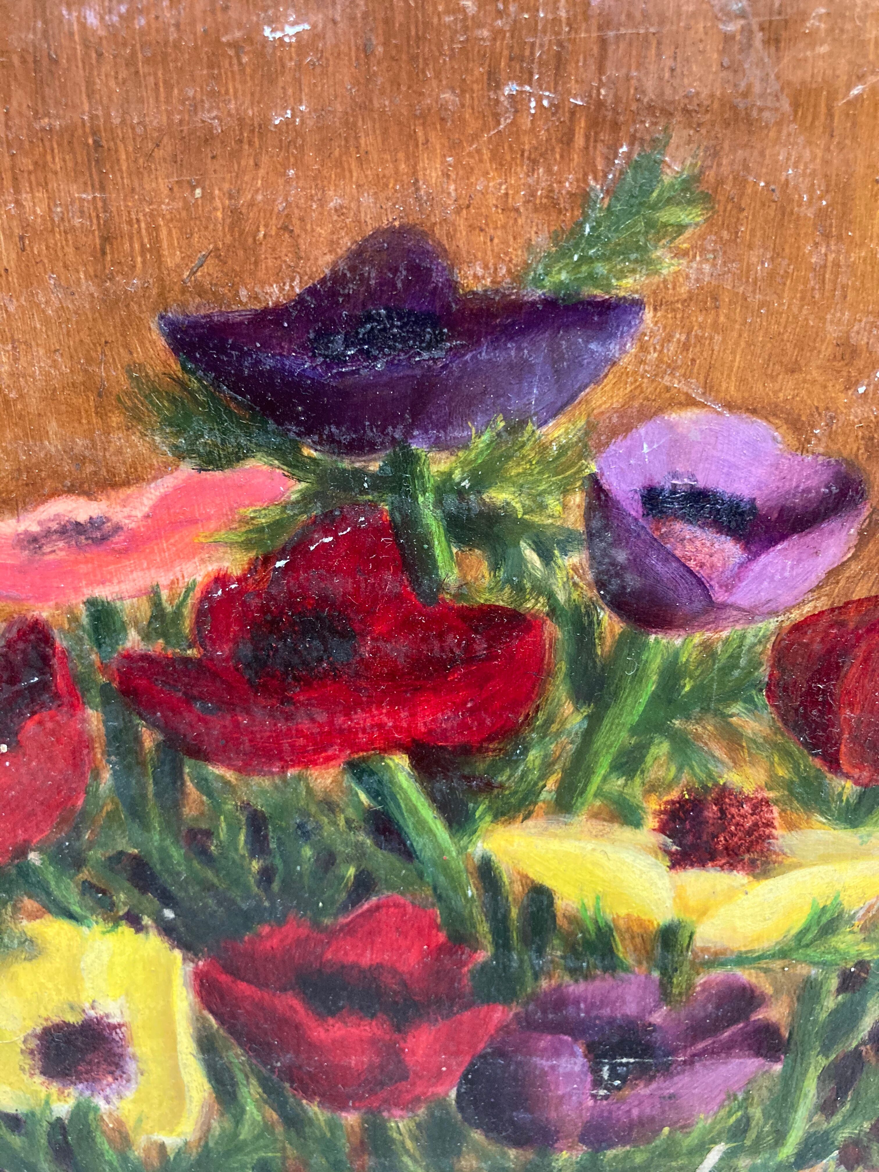 Oil on vintage panel