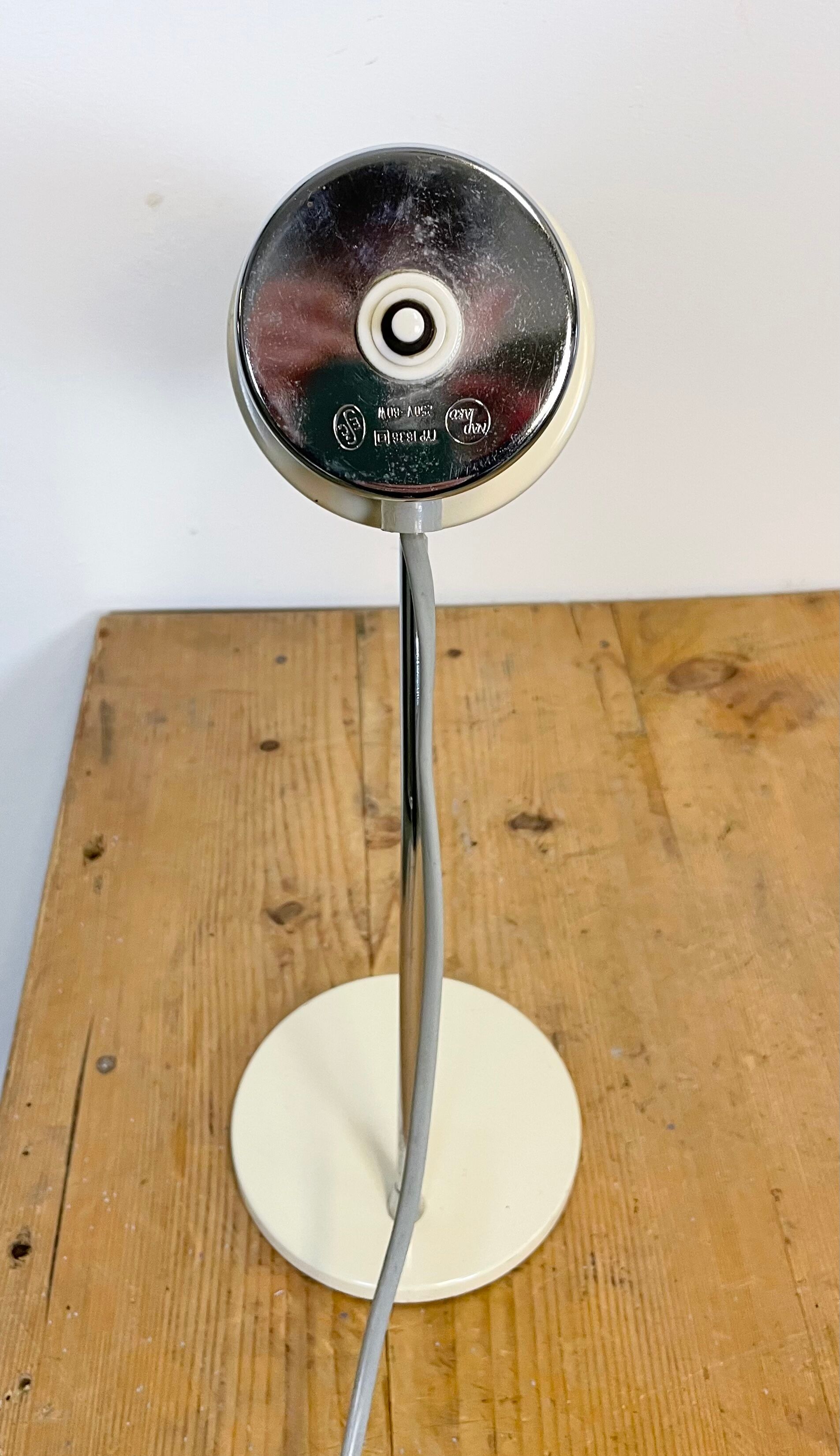 Beige table lamp by Josef Hurka For Napako, 1970s