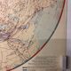 Mappemonde carte ancienne hémisphère nord des lignes aériennes