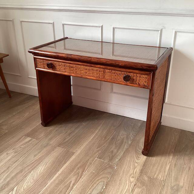 Roche-Bobois rattan desk