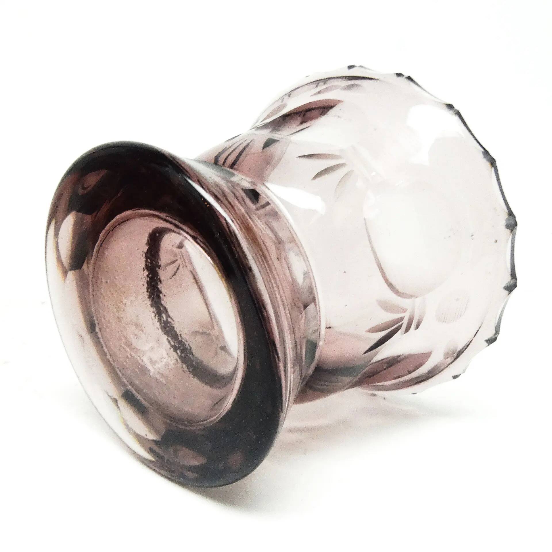 Vase Art Déco, cristal, Moser, Tchécoslovaquie, années 1930