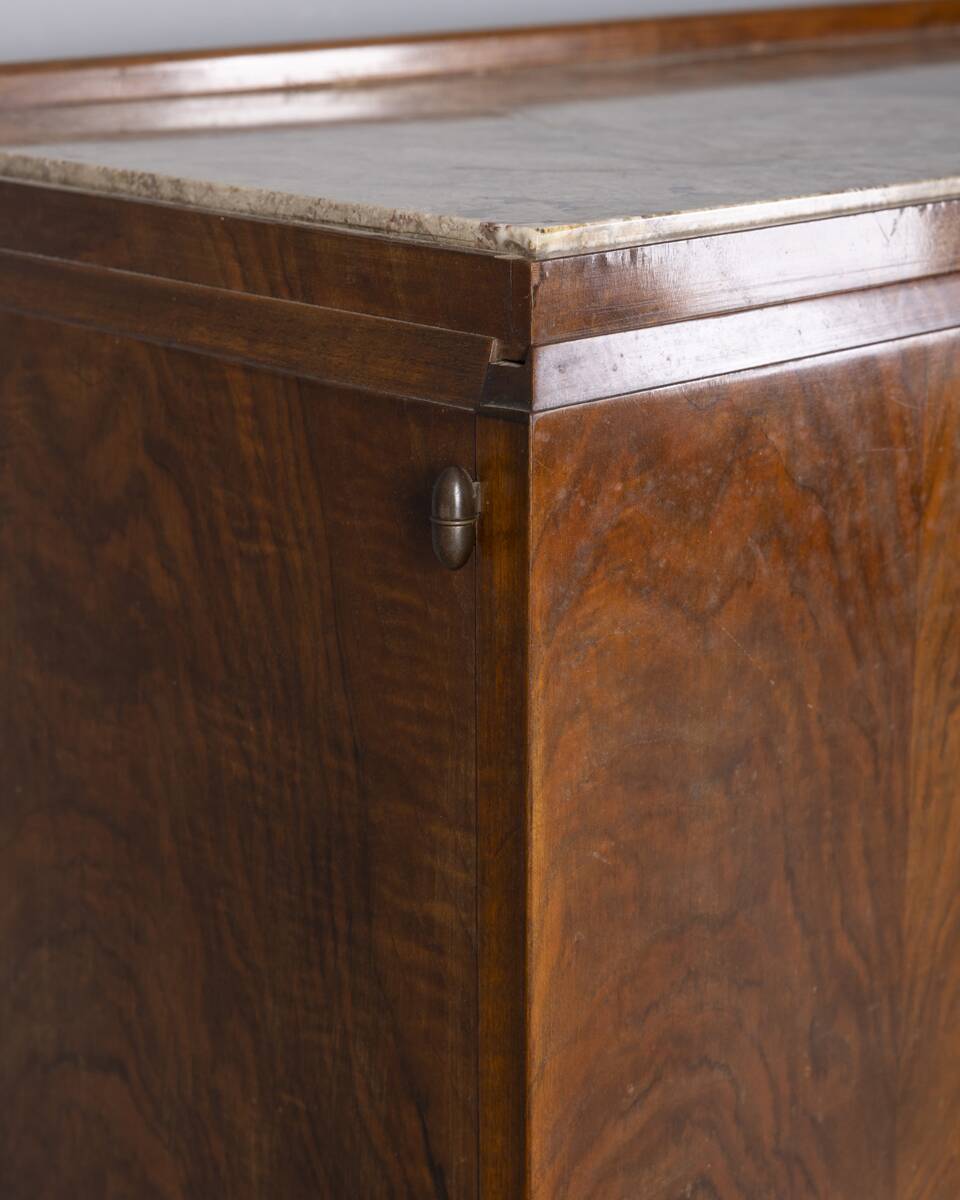 Vintage 1940s Italian-design Radica wood buffet sideboard