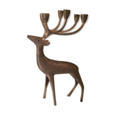 Bougeoir cerf en métal années 70