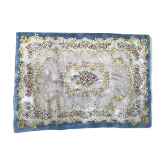 Tapis vintage style savonnerie tufté main 140x200 cm