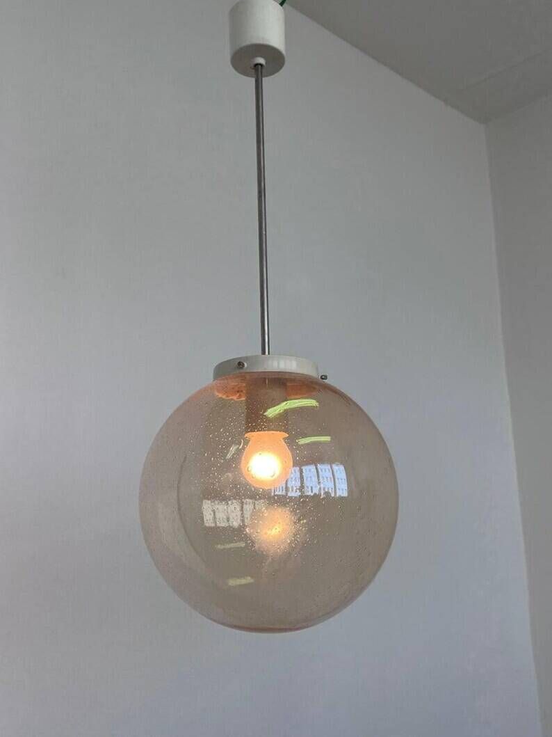 Design mid century art Glass pendant - Czechoslovakia, 1970s