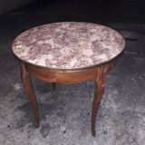 Table basse style Louis XV dessus marbre