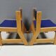 Brio children's chairs in light wood with blue lacquered seat and backrest