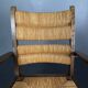 Wood turned rush armchair in the stye of Charles Dudouyt, France 1950s