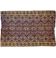 Vintage Romanian carpet design brown purple on yellow background 185x130cm