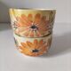 Two large vintage hand-painted mugs – Orange and blue flowers