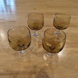 Set of 4 vintage wine glasses