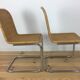 Vintage cantilever chairs in chrome and rattan