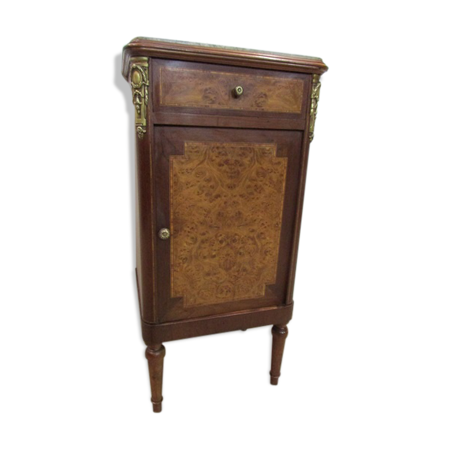 Buffet art deco mahogany and magnifying glass