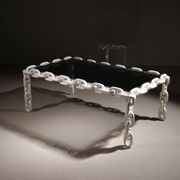 Brutalist Chain Link Coffee Table with Smoked Glass | France 1970s