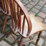 Set of 3 Windsor oak model chairs