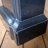 Napoleon III style black marble clock, in working condition