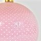 Pastel pink polka dot spherical table lamp, ceramic, brass, Studio Paf Milano, 1970.