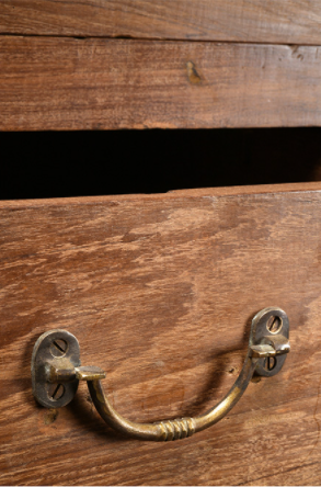 Antique teak storage cabinet with 40 drawers