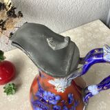 Ewer in slurry earthenware and tin
