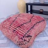 Handmade Berber pouf in wool 60 X 60 X 20 CM