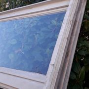 Verrière bois 3 fenêtres à soufflet et abbatant