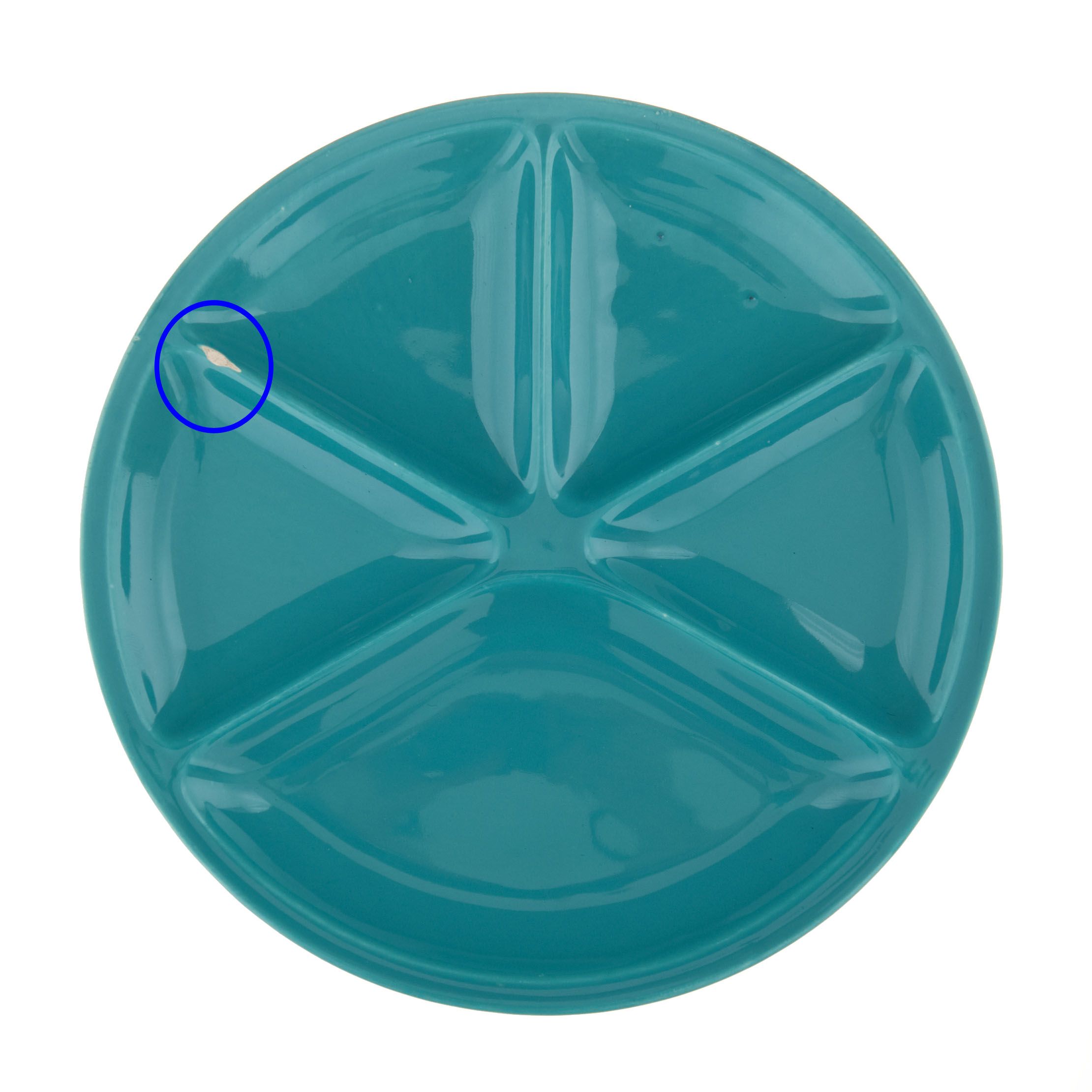 6 fondue plates le creuset bleue vintage 1970