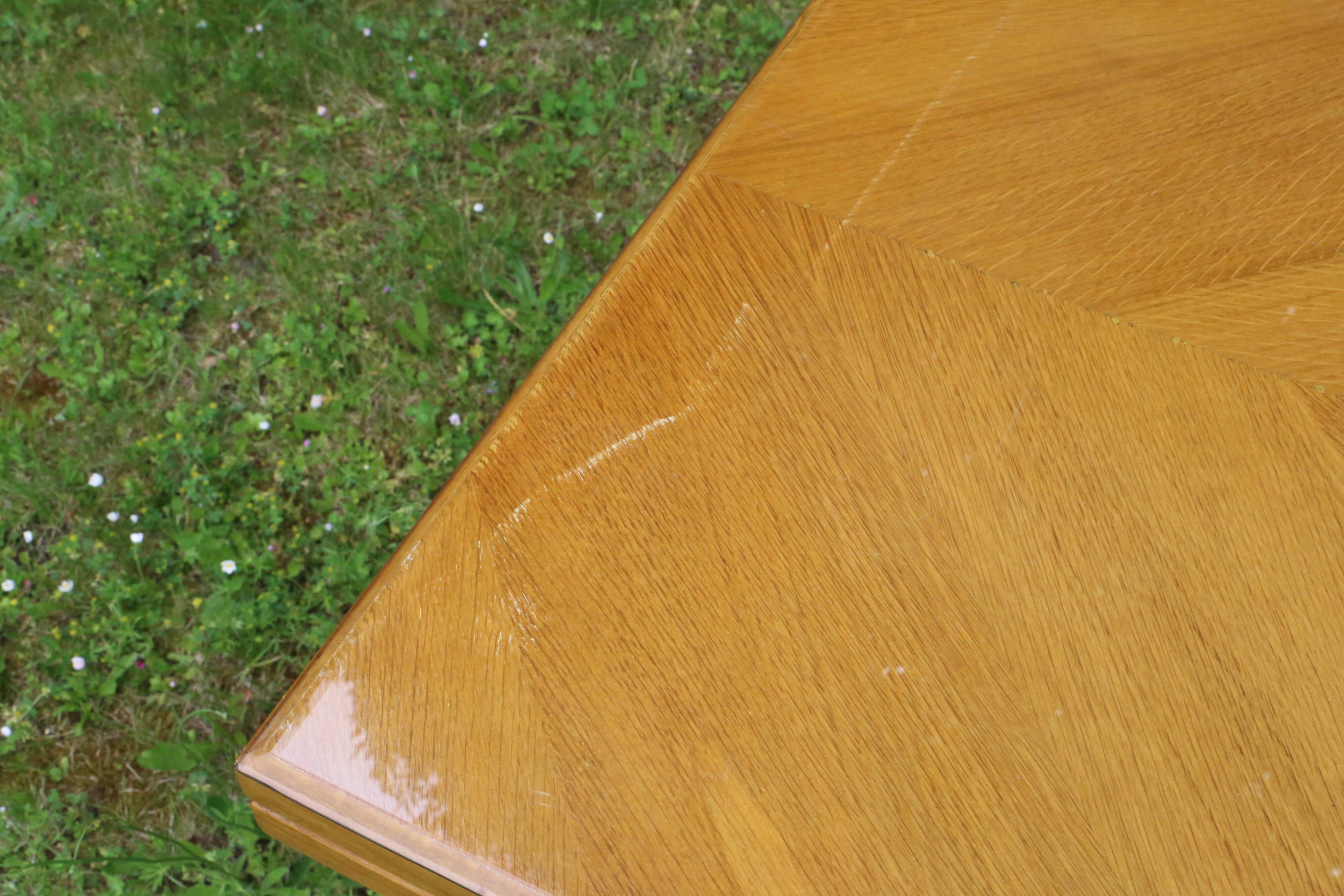 Pretty glass pine table, vintage