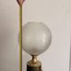 Ancien Lampe Style Neo classique Empire Lion Balthazar Globe Verre