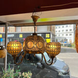 Chandelier 80s mosaic glass