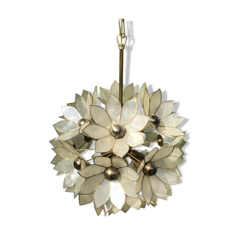 Suspension fleurs de nacre de Capiz