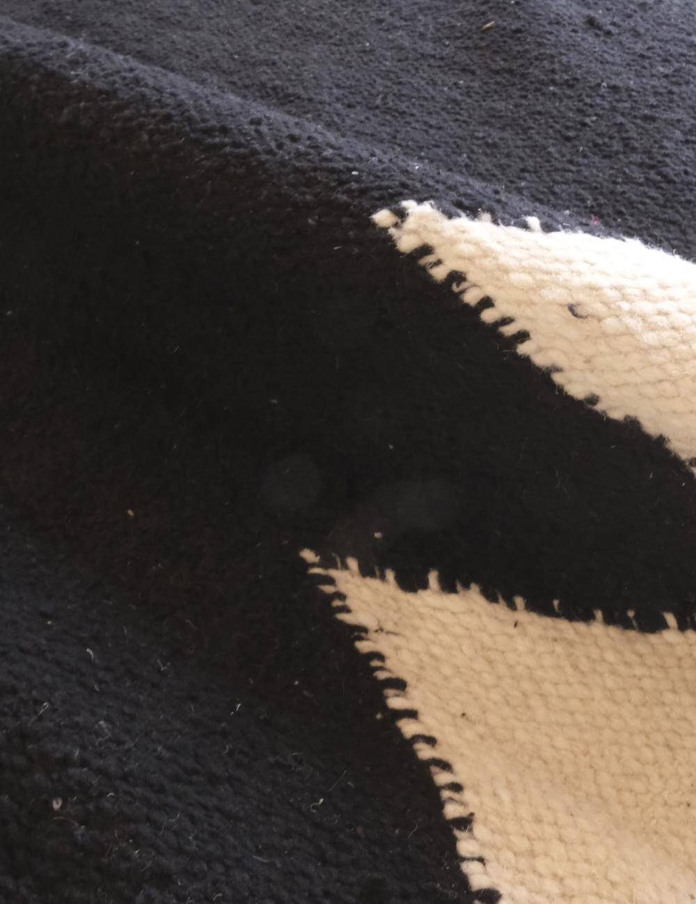 Black Kilim Rug - 303 x 203 cm