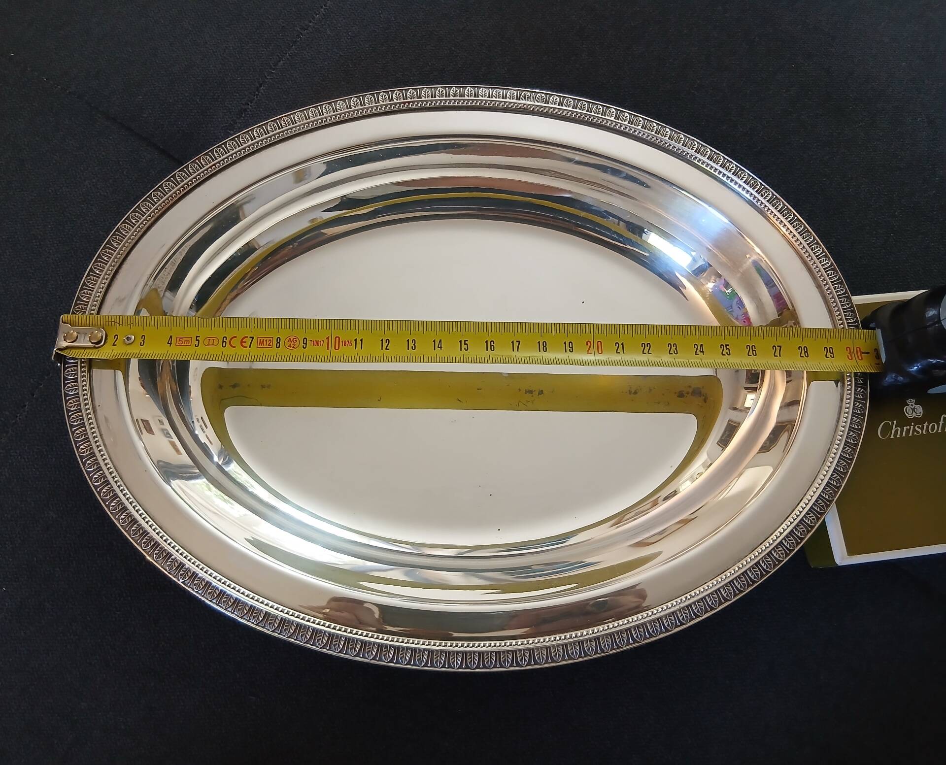 Christofle Malmaison oval serving platter silver-plated metal