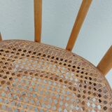 Michael Thonet armchair in curved wood and canework 1930