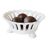 Tripod openwork basket with white ceramic claws Malicorne taste
