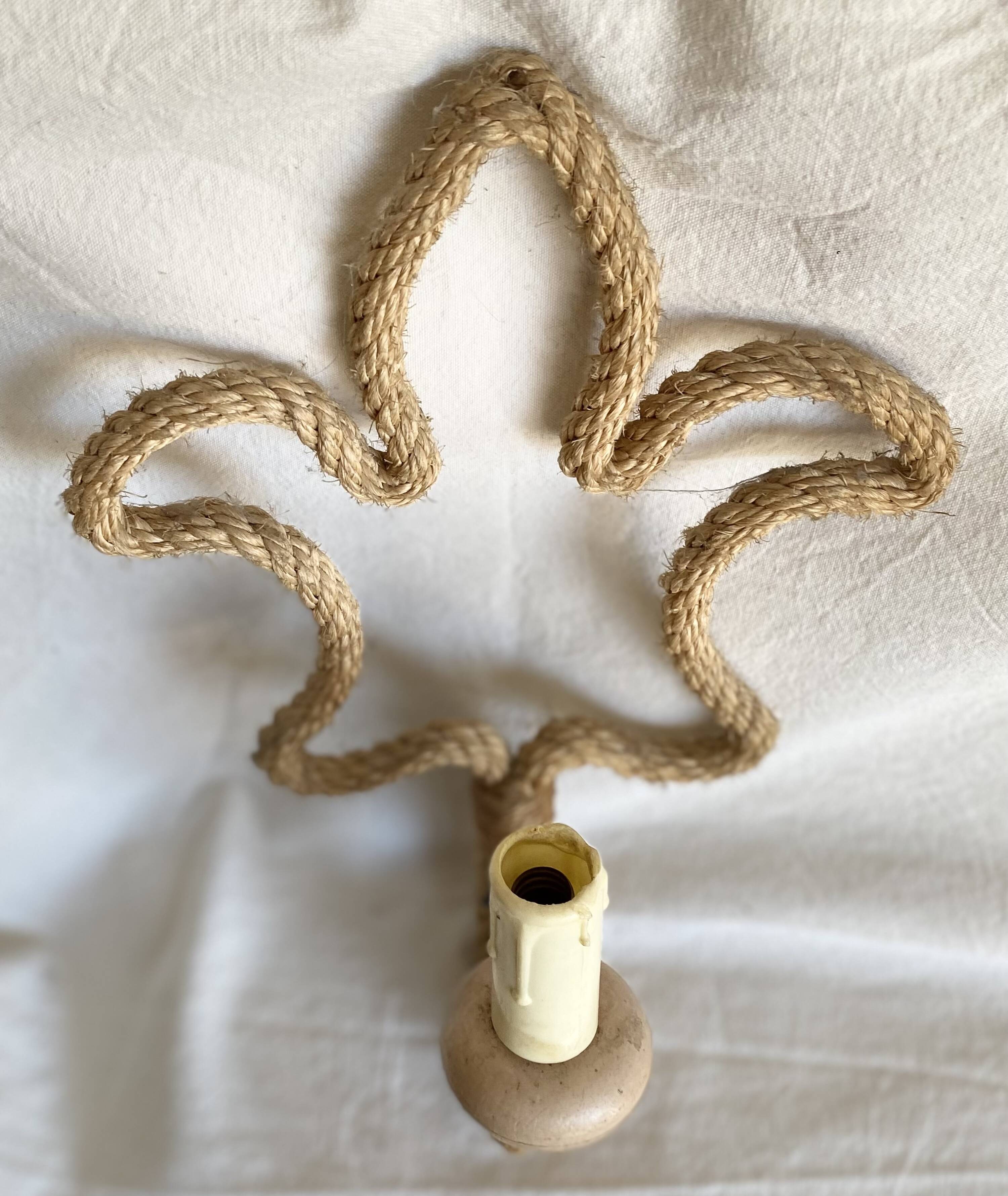 Paire de lampe d'appliques en corde audoux minet