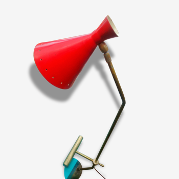 Desk lamp to counterbalance in the style of Italian creations of the 1950s