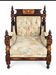 Single-seater armchair in hand-carved wood - Chiniot, Pakistan