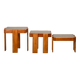 Gianfranco Frattini Nesting Tables in stained wood for Cassina and Meblo, 1