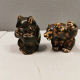 Two Royal Danish porcelain bears by Knud Kyhn