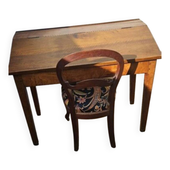 Antique desk and chair