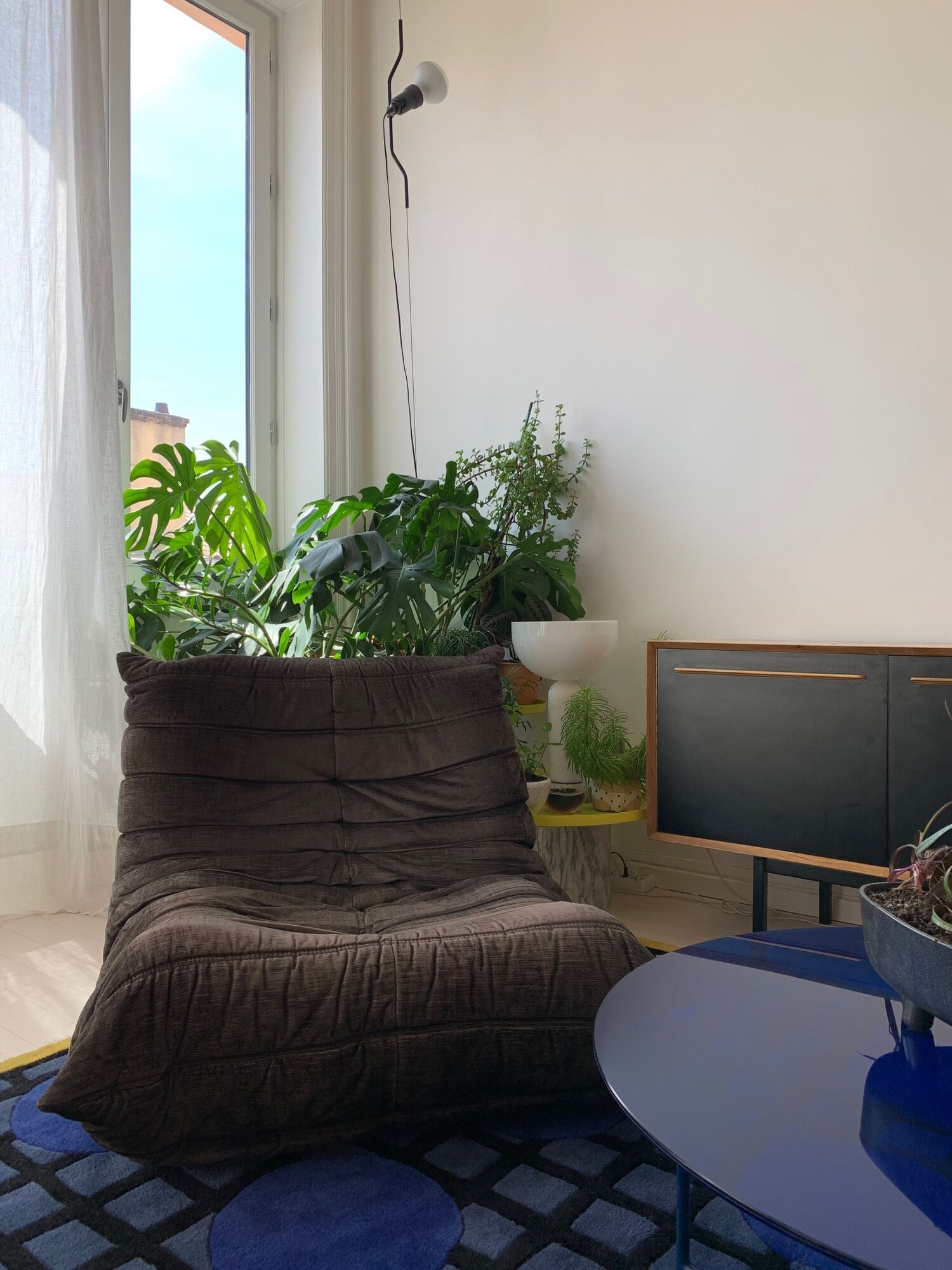 Togo in brown velvet by Michel Ducaroy for Ligne Roset 70s