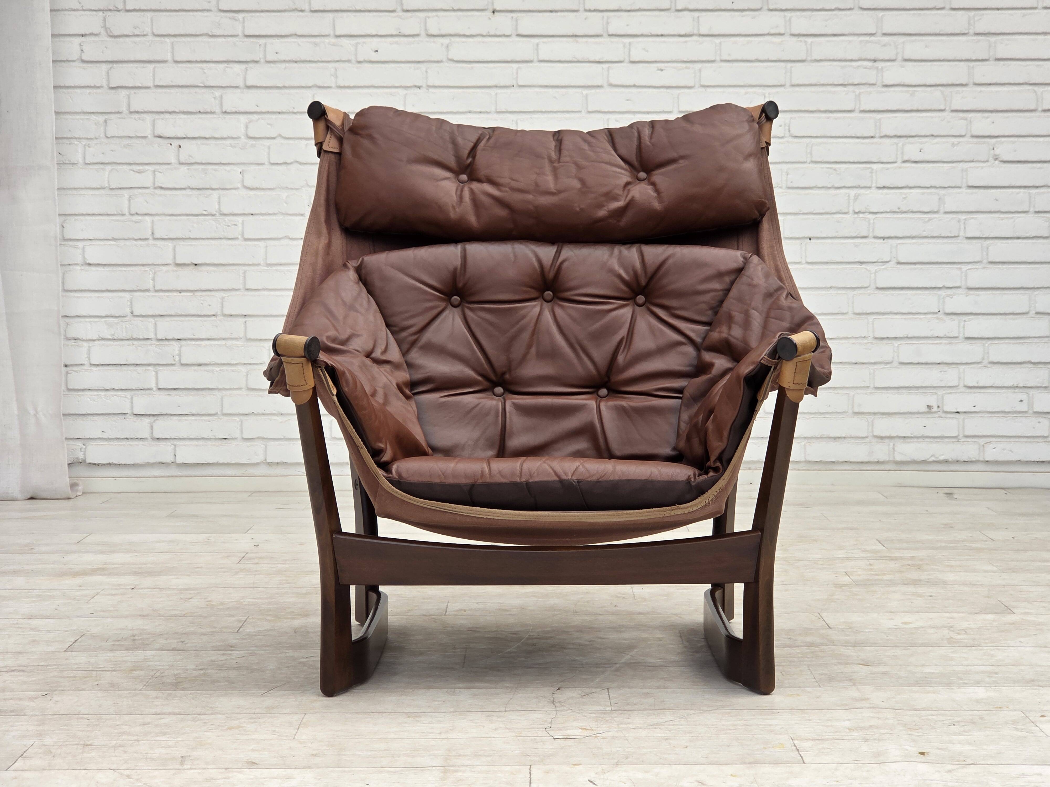 1970s, Norwegian design by Tormod Alnaes, "Trega" loungechair.